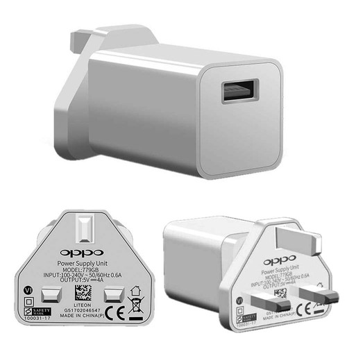 Official OPPO 20Watt Charger VOOC Fast Rapid UK Mains Plug With USB-C Cable - Picture 3 of 24