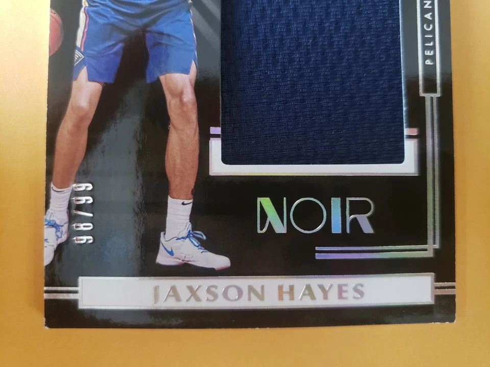 2019-20 Noir Jaxson Hayes Jumbo Material jersey patch #98/99 New Orleans Pelican - Image 3 of 4