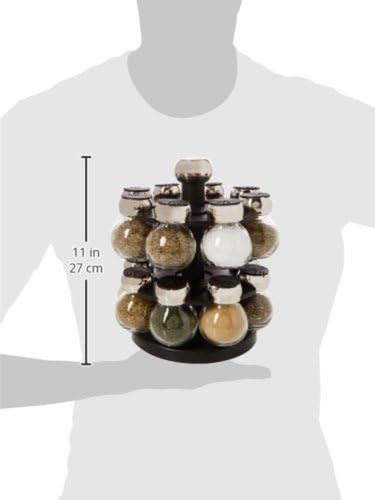 Olde Thompson since 1944 Orbit Rotating Rack, 16 Refillable Spice Jars, Labeled - Picture 8 of 12