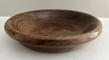 Mahogany Trinket Dish Hand-Turned On Lathe Michigan Wood 5  Mid Century
