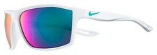 New Kids Nike Legend EV-1062 133 White Sunglasses with Teal Mirror Lenses