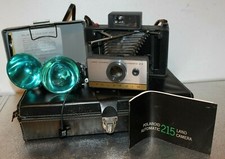 Polaroid Automatic 215 Land Camera with Case 2 Flash Units  Cold Clip Vintage