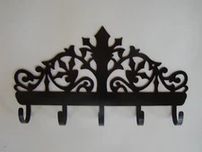 Victorian Scrollwork Key Hook Wall Key Holder Jewelry Belt Scarf Steel