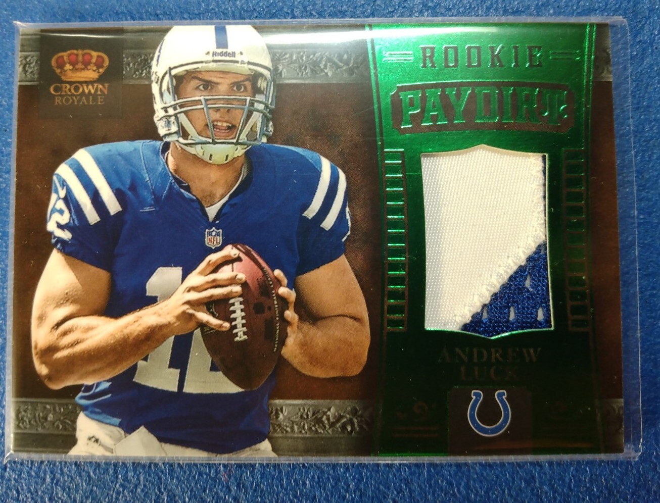 Andrew Luck Panini Crown Royale Rookie Paydirt Materials #3 Base