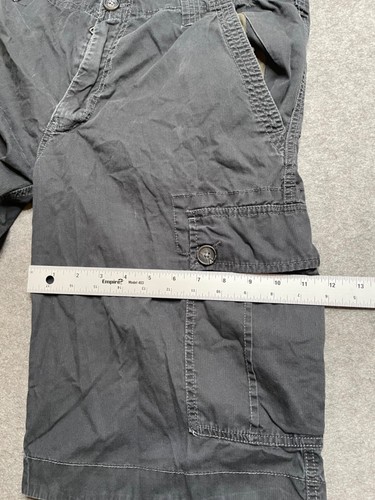 WearFirst Cargo Shorts Mens Fade Black CottonHiking Outdoors Button Stretch 34 - Picture 8 of 9