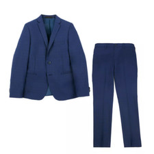 Michael Kors Boys Slim Fit 2-Piece Suit Set in Bright Navy, 12R/26"-W