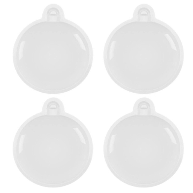 4-Piece Christmas Ball Silicone Mold for DIY Crystal Epoxy Resin Tree Pendants