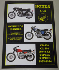 Werkstatthandbuch / Reparaturanleitung Honda CB 450 / CL 450 (K0 - K7), 1965-74