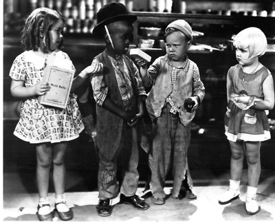 Little Rascals Photograph Black & White  Group Meeting Vintage,*--