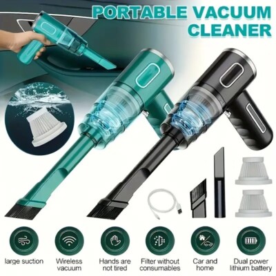 120W Super Strong Wireless Car Vacuum Cleaner, RechargeableHandheld Dust Buster 