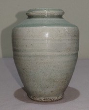 Antique Chinese Ming Dynasty Longquan Celadon-Glazed Pottery Porcelain Vase Pot