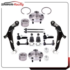 For Nissan Maxima 2000-2002 2003Lower Control Arms Tie Rods Wheel Hub Bearing