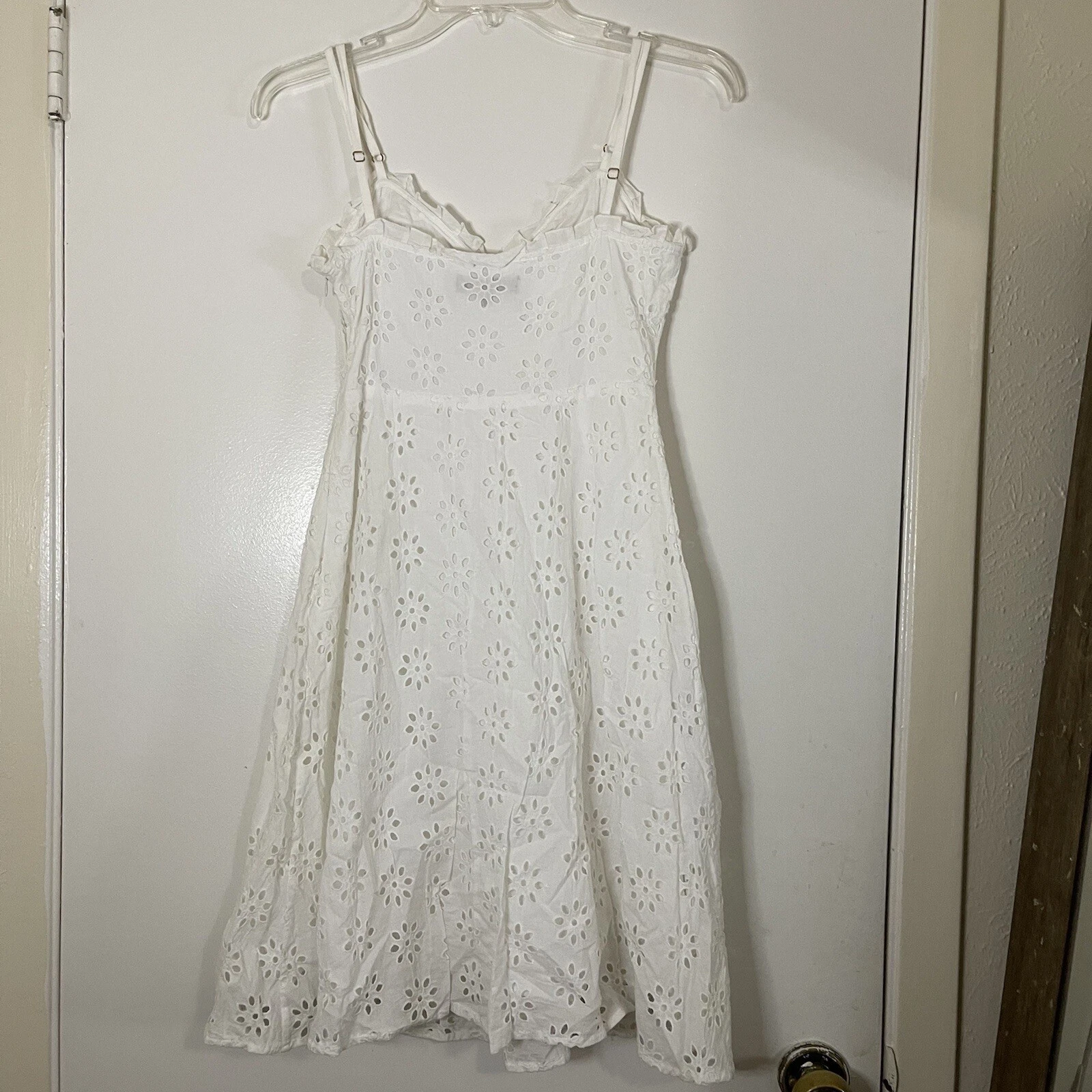 Mini abito senza maniche con occhiello in pizzo bianco Kenzo taglia XS Fr 36