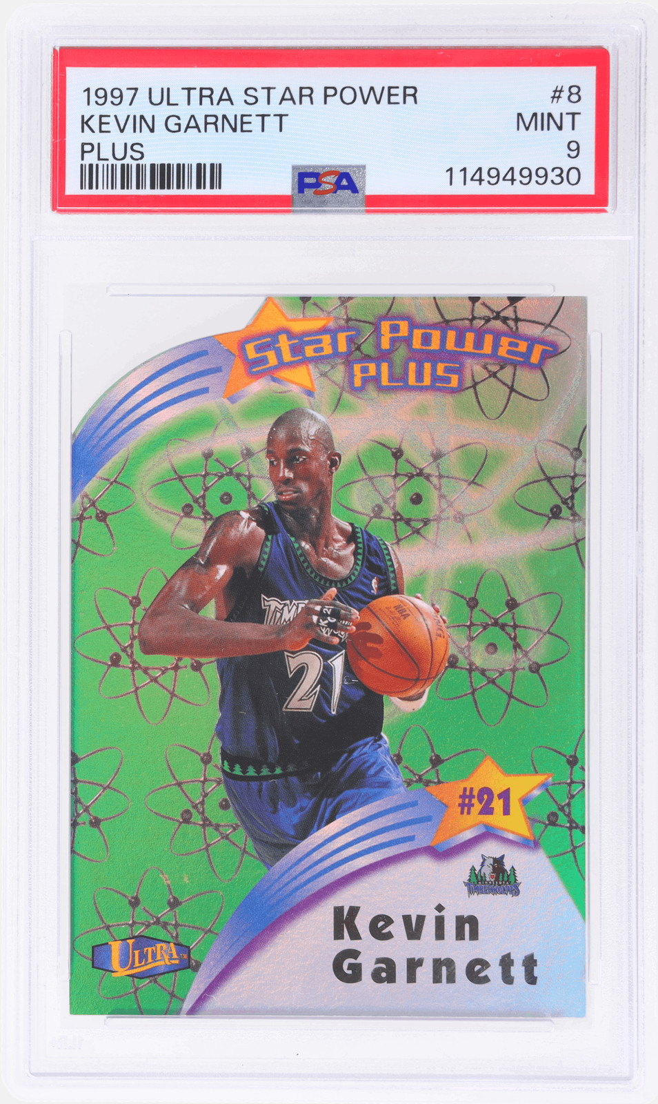 1997 Ultra Kevin Garnett Star Power Plus #SPP8 PSA 9