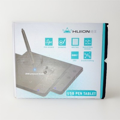 Huion 420 USB Graphics Tablet Black with Pen, Wired Drawing Tablet