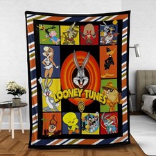 Looney Tunes Cartoons TV Series-Fleece Blanket,Blanket for Fan