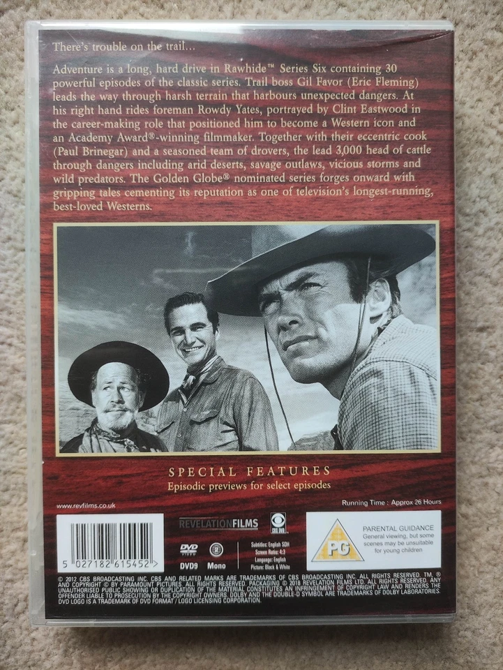 Clint Eastwood RAWHIDE The Complete Series Six (6) DVD Clint Eastwood (2012) VGC - Image 2 of 4