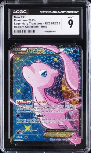 2013 POKEMON LEGEND TREASURES RADIANT COLLECTION HOLO #RC24/RC25 MEW EX CGC 9
