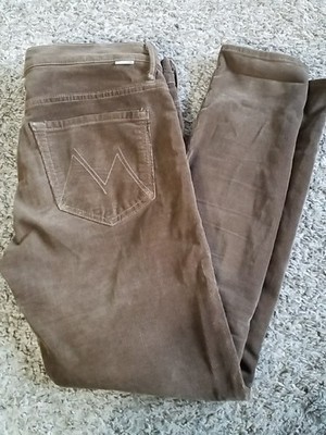 Mother The Muse Ankle Hopscotch Corduroy Pants EUC Sz 29 Moss Color.      C12