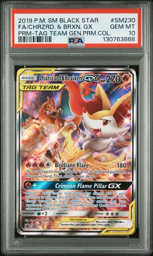 Charizard & Braixen-GX graded PSA 10 for sale on eBay