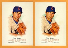 Ted Lilly lot of 2 - 2007 A & G Baseball - UNLIMITED SHIPPING FOR $4.00