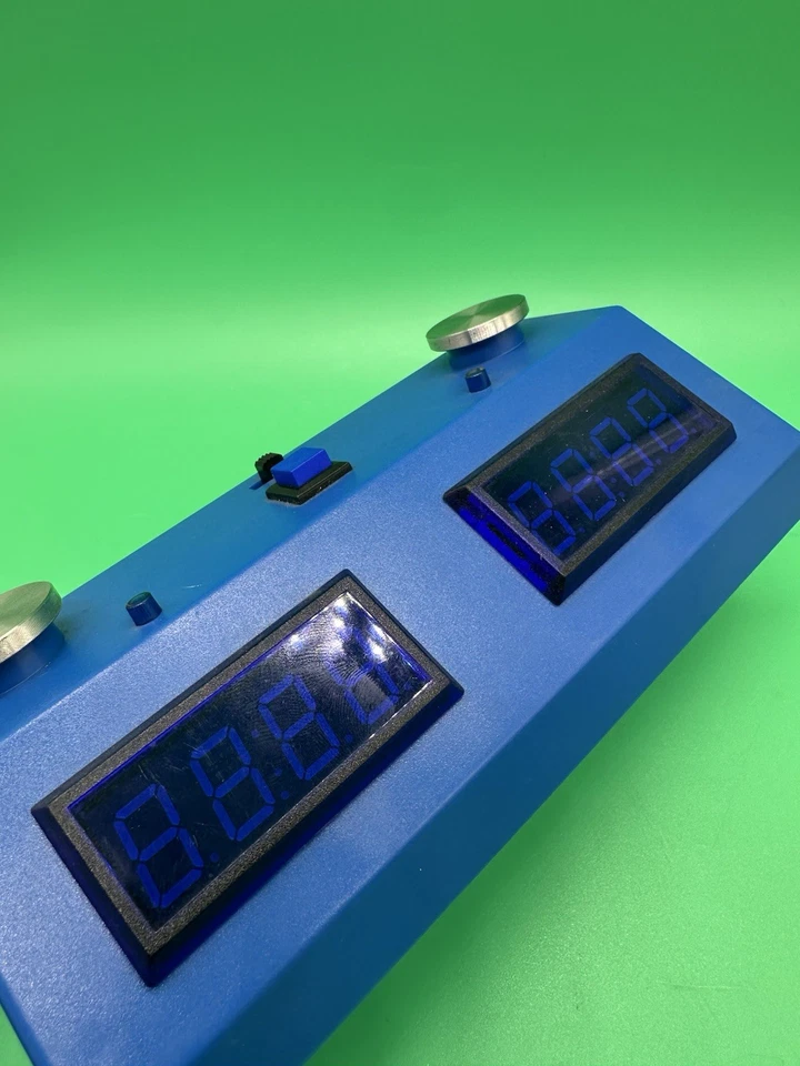 Reloj Juego Ajedrez Vintage ZMF-II Azul con LED Rojo, Funciona Perfecto Foto 4 de 4