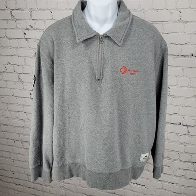 Oracle Digital MVP Roots73 Grey 1/4 Zip Pullover Collared Sweater Size 2XL