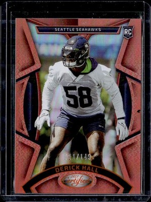 2023 Panini Certified #110 Derick Hall Mirror Orange #/149