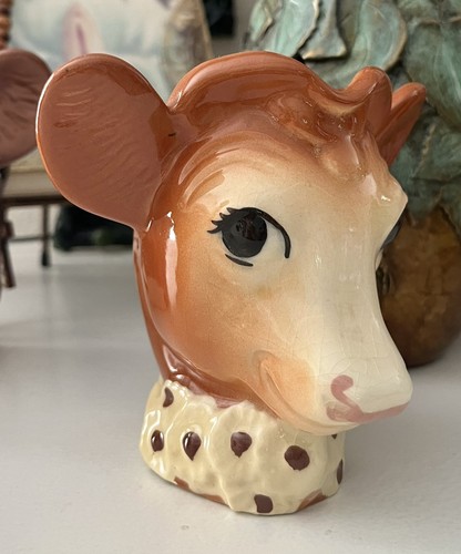 1950's Elsie The Cow Borden Ceramic Creamer Pitcher 5" x 5.5"