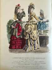Lot de 10 Superbe gravures anciennes du Moniteur des Dames de 1870