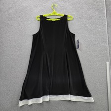 Chaps Women Dress XL Black A-Line Sleeveless NWT