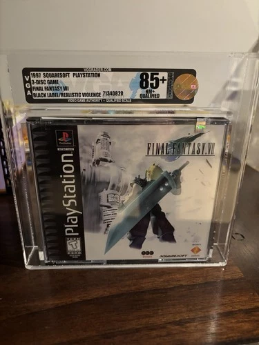 Final Fantasy VII 7 PlayStation PS1 Black Label VGA 85+ Qualified