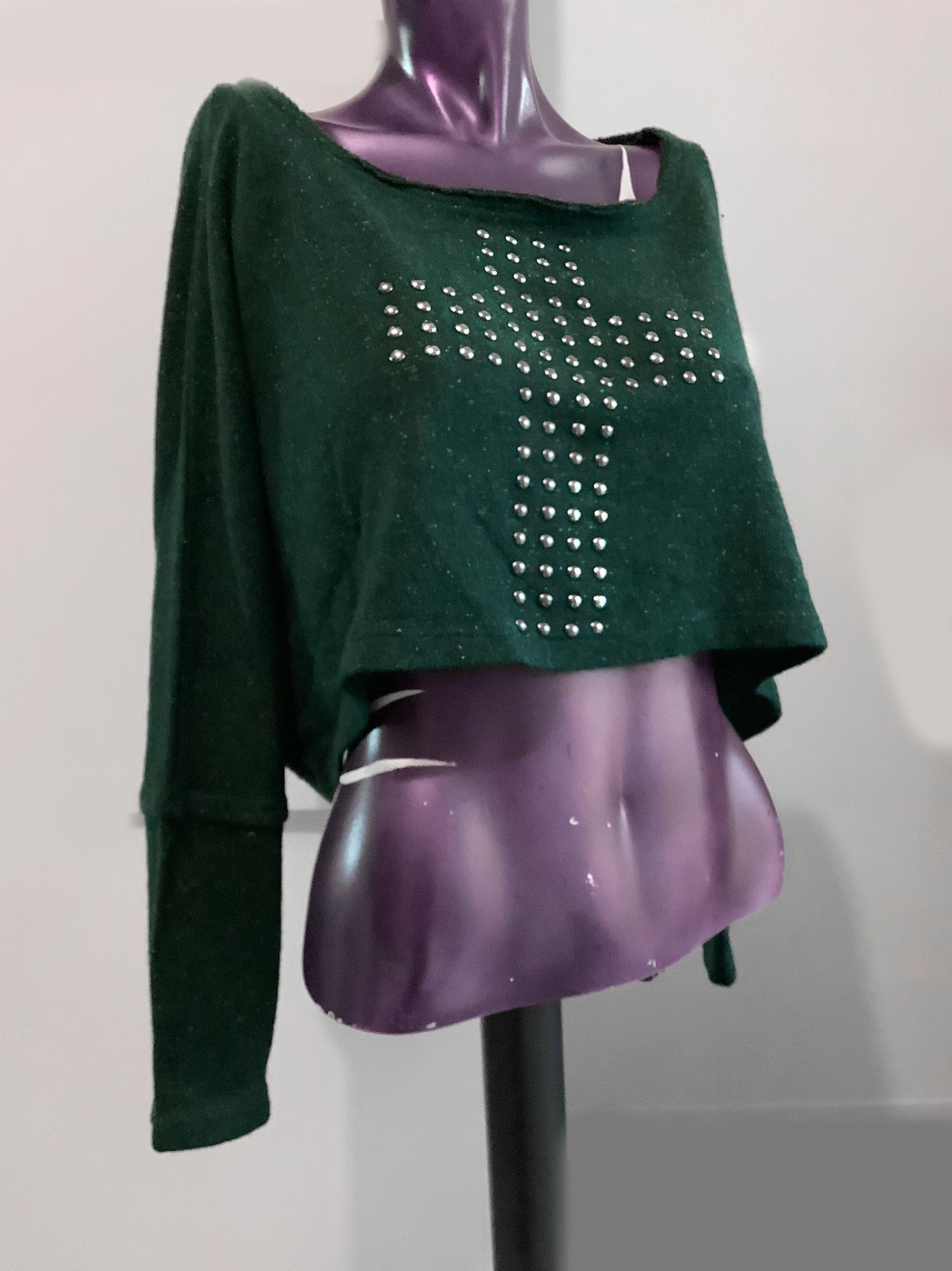 cross sweater y2k vintage sweater cropped made in italy 2k0 2000s grunge punk