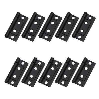 T Tulead Non-Mortise Box Hinges Chest Hinges for Furniture 2''x0.9'', Black, 10...