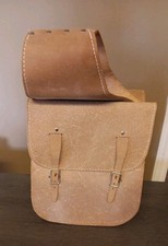 Genuine Leather Western Simple Horse Saddle Bag Size 12x10x3 Inches