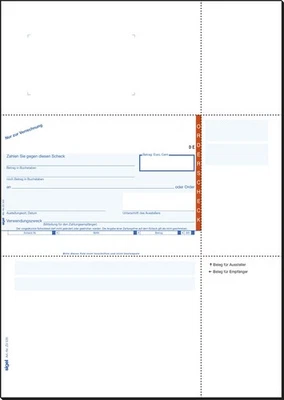 SIGEL SEPA-Orderscheck Bankformulare ZV535, 100 Blatt