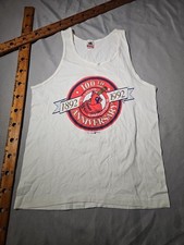 Vintage St Louis Cardinals MLB Shirt Mens L White 1992 Muscle Tank Top Baseball