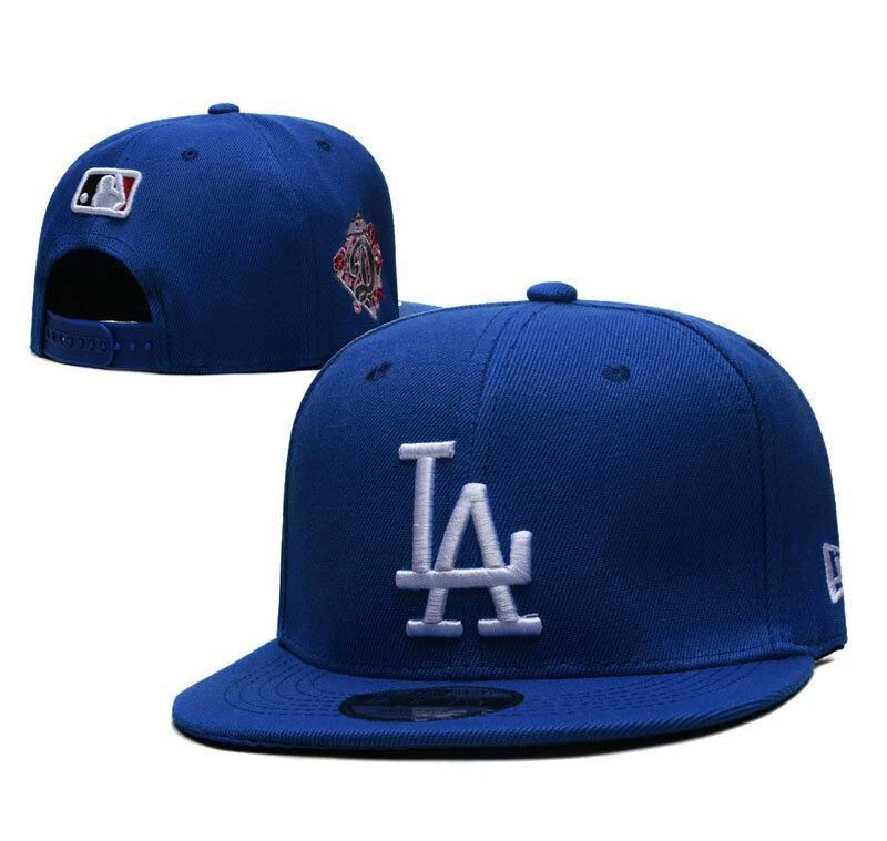Los Angeles Dodgers Snapback Hat Floral Side Patch Flat Bill Adjustable Baseball