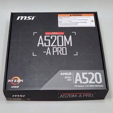 MSI A520M-A PRO V1 Gaming Motherboard (AMD Ry...