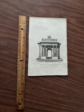 Scarce 1827 Engraving WELLINGTON ARCH Hyde Park London Thomas Shepherd Cleghorn