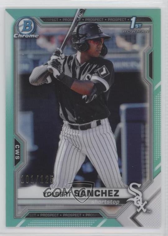 2021 Bowman Chrome Prospects Aqua Refractor 101/125 Yolbert Sanchez #BCP-40 0xz8