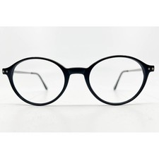 United Colors of Benetton 500 Round Eyeglasses Black Silver 49-20-135 Vintage