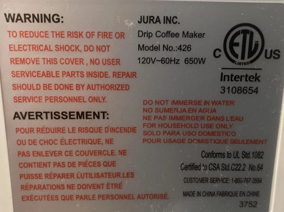 Capresso Cafetera 5 Tazas 426 Piezas, Juego de Almohadillas de Goma para Pie 4 Pies Base para Blanco Foto 4 de 4