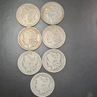 Lot of 7 Morgan Silver Dollars 1888 - Circulated - XF-AU - nice original coins