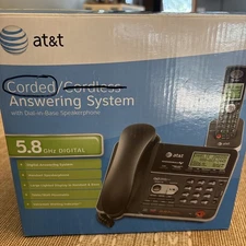 AT&T TL74108 Corded Answering System 5.8 Ghz Digital Large Display
