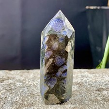 36G  Rare labradorite obelisk crystal tower wand point healing
