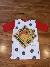 Disney The Lion King Vintage Simba Kids Night Shirt Nightgown Giggles Sz 6