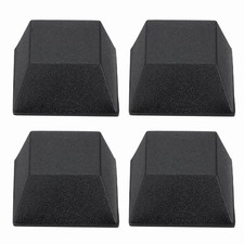 4 Pack 0.79" Black Rubber Speaker Isolation Feet Anti-Vibration Base Pad