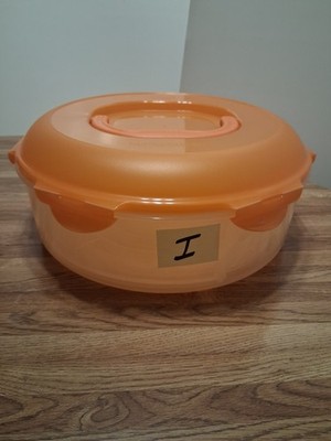 LocknLock Pie Carrier  Orange 5.8qt With Lift Out Tray