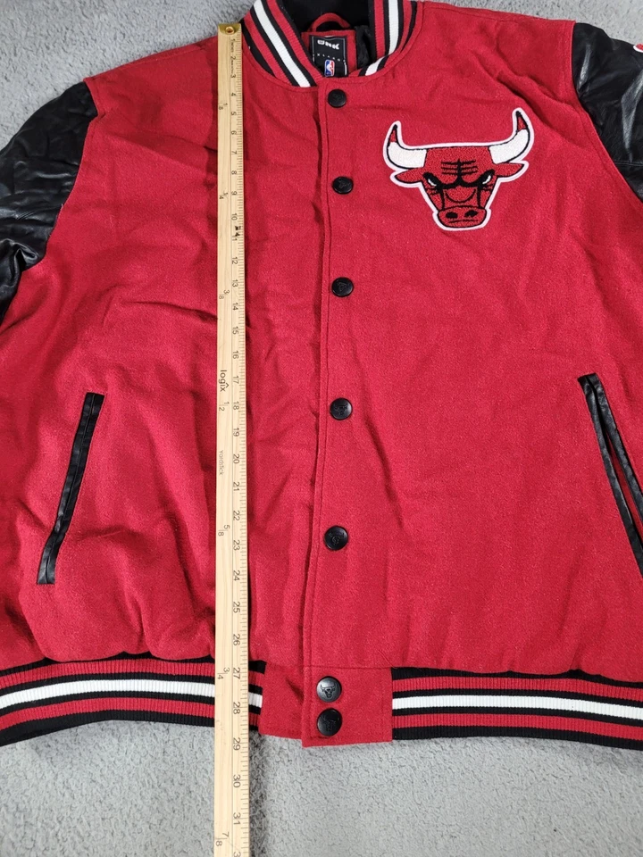 Unk NBA Chicago Bulls Men's Jacket Size XXL Varsity Bomber Style Wool Polyester - Image 4 of 4